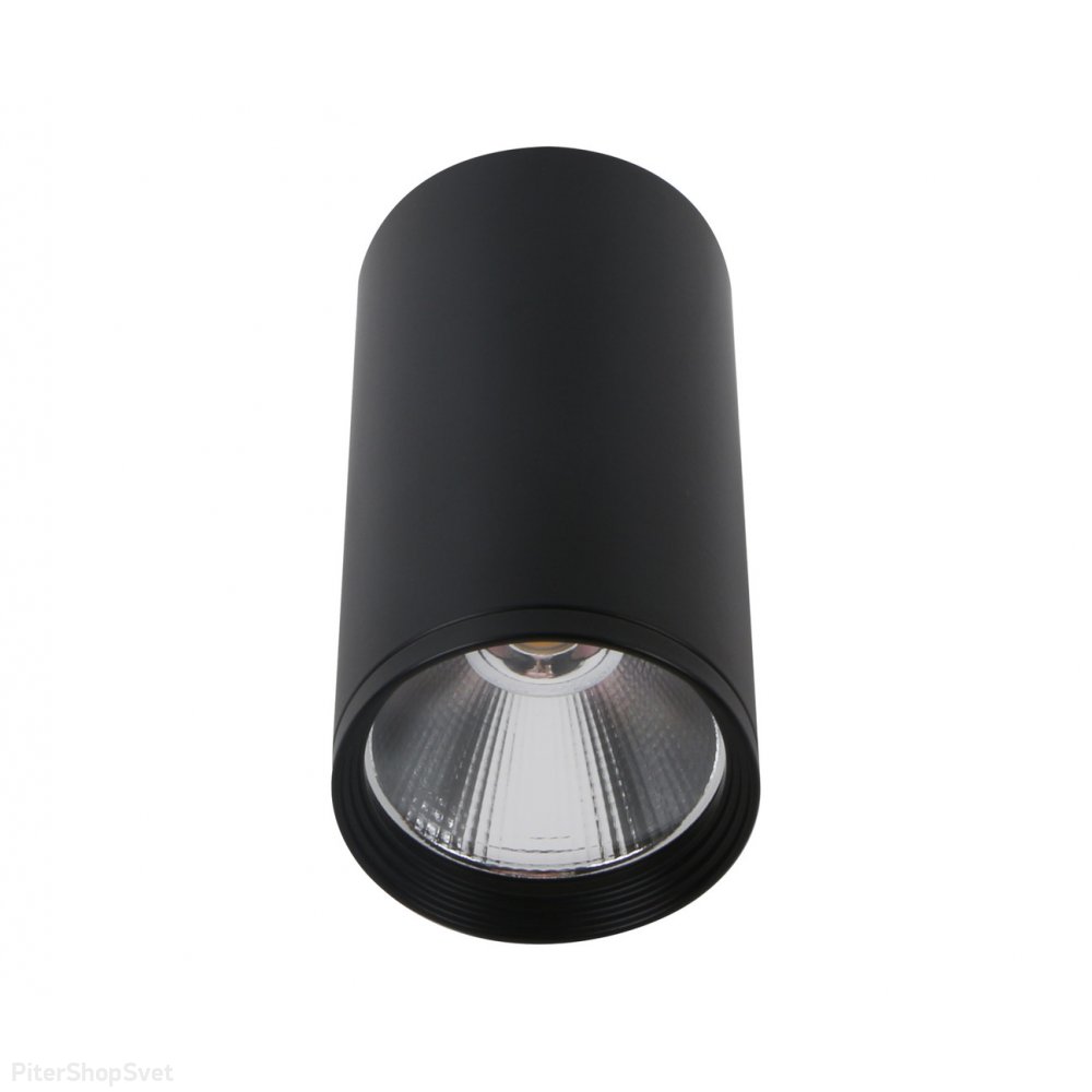 7Вт чёрный цилиндрический накладной светильник «Фабио» 08570-10,19
