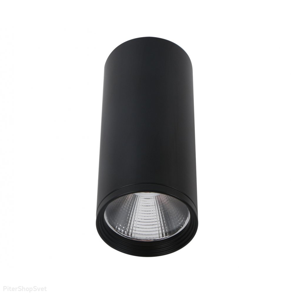 7Вт чёрный цилиндрический накладной светильник «Фабио» 08570-12,19