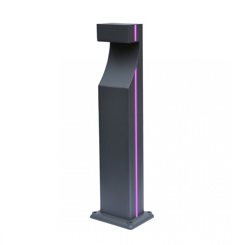 80см уличный наземный светильник столбик 6Вт 4000К + розовая подсветка «Келси» 09205-F(220V),16(10)