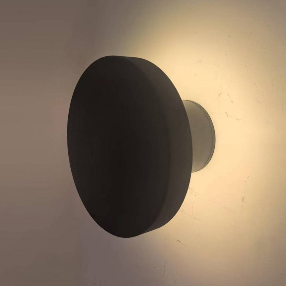 Уличный круглый настенный светильник подсветка 12Вт 3000К «Мети» 09329,19