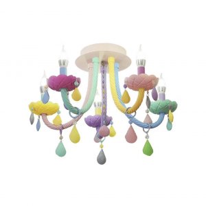Разноцветная потолочная люстра со свечами «Астрид»