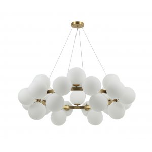 Подвесная люстра кольцо с шарами 104см «Сида»