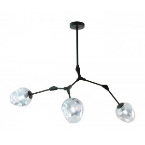 Чёрная люстра на штанге «Нисса»