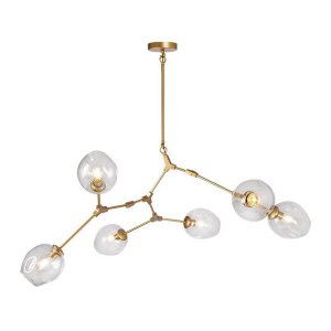 Люстра золотого цвета на штанге «Нисса»