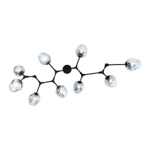 Люстра на штанге с голубыми плафонами «Нисса»