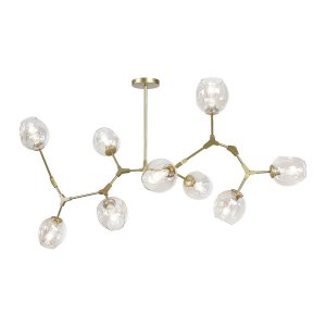 Люстра золотого цвета на штанге «Нисса»
