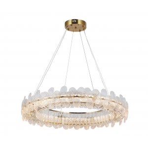 Подвесная люстра кольцо с цветами 80см 140Вт 3000К «Лиона»