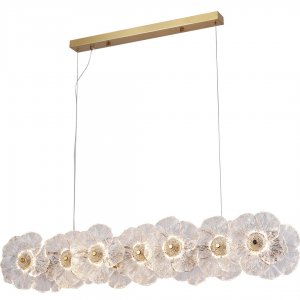 Длинная подвесная люстра с цветами «Грея»