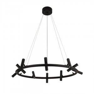 Подвесная люстра кольцо 80см со спотами 10*3Вт 4000К «Верония»