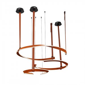 Подвесная люстра 3 кольца на кожаных ремнях 55Вт, 35Вт, 25Вт 4000К «Маджена»