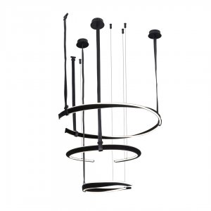 Подвесная люстра 3 кольца на кожаных ремнях 55Вт, 35Вт, 25Вт 4000К «Маджена»