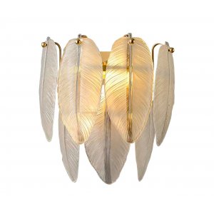 Настенный светильник со стеклянными перьями «Джана»