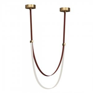 Подвес на коричневом кожаном ремне 56Вт 4000К «Лирд»