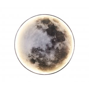 80см декоративный круглый настенный светильник подсветка луна «Спутник»