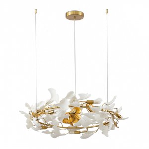 Подвесная люстра кольцо 70см с лепестками «Сири»