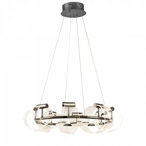 Подвесная люстра кольцо со спиралью 70см 80Вт 4000К «Ранни»