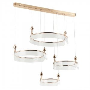 Подвесная люстра 4 кольца 80,60,50,40см 169Вт 3000К «Риваль»