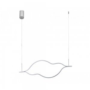 Длинный подвесной светильник серебряного цвета 45Вт 4000К «Линн»