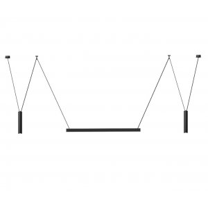 Комплект ременной трековой системы, чёрный 10м 1*24Вт, 2*7Вт 4000К «Сатори»