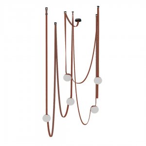 Комплект ременной трековой системы, терракотовый 10м 5*6Вт 4000К шары «Сатори»