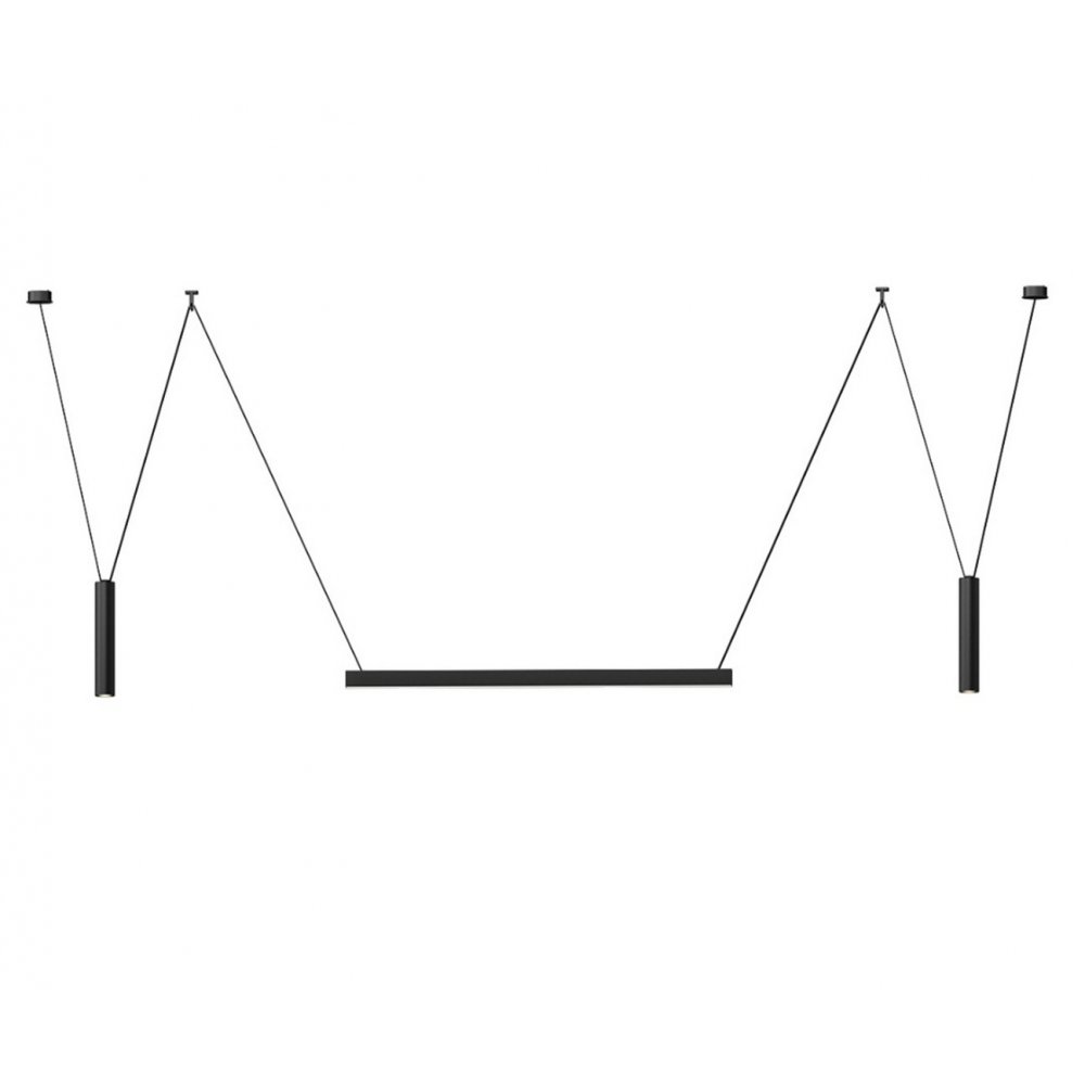 Комплект ременной трековой системы, чёрный 10м 1*24Вт, 2*7Вт 4000К «Сатори» 6421-2/6430K,19