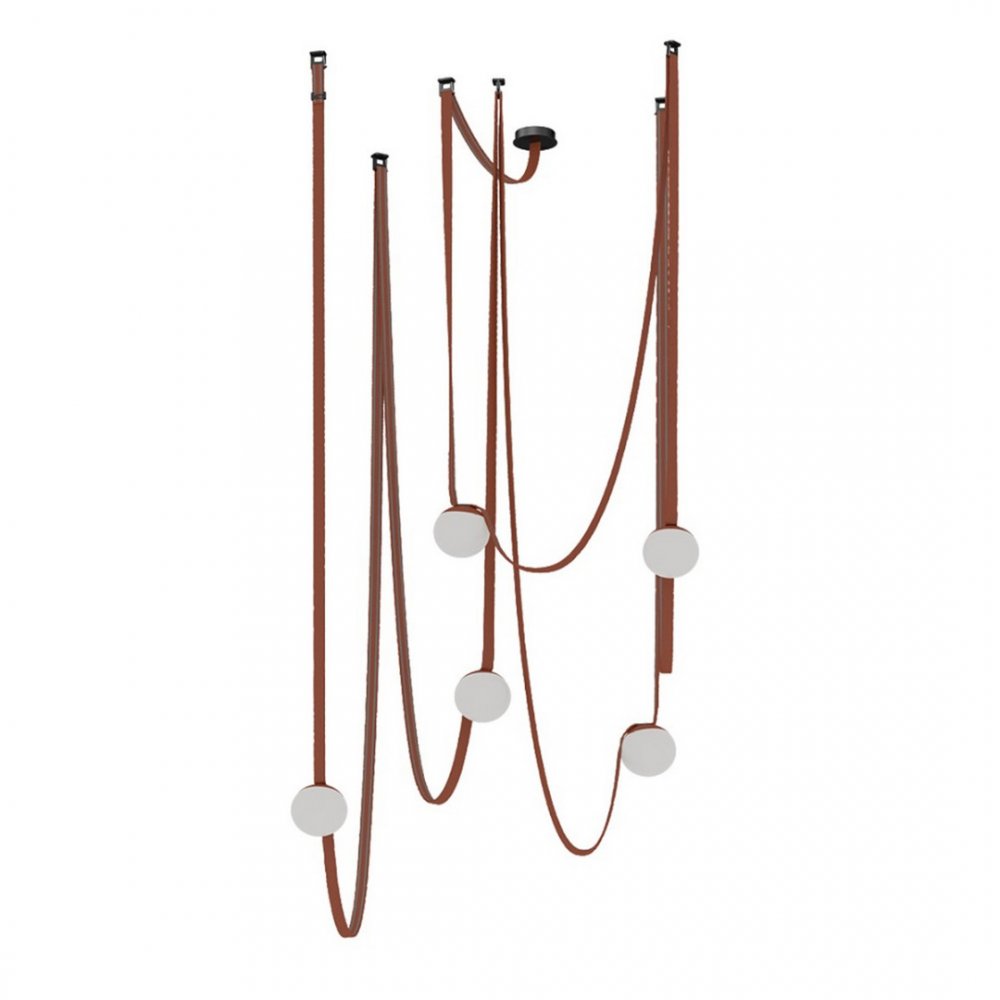 Комплект ременной трековой системы, терракотовый 10м 5*6Вт 4000К шары «Сатори» 6424-1K,06