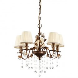 Подвесная люстра с розами и хрустальными подвесками L12705.80 FLORIAN