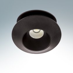 Светодиодный встраиваемый светильник черного цвета 051207 ORBE