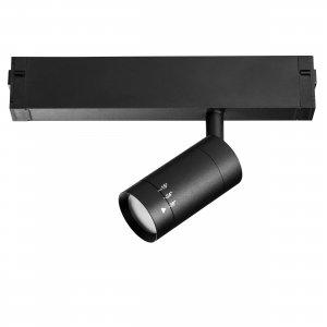 Чёрный однофазный диммируемый трековый светильник 7Вт 3000-6000К «Teta»