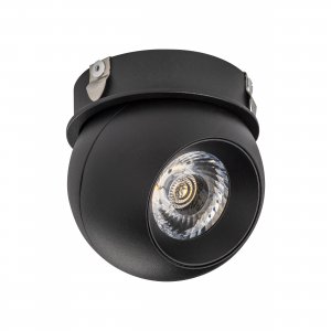 Чёрный встраиваемый поворотный светильник спот 9Вт 3000К «Intero Led»