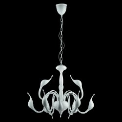 Белая подвесная люстра лебеди «CIGNO COLLO»