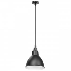 Чёрный купольный подвесной светильник «Loft»