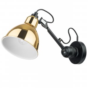 Настенный светильник с плафоном золотого цвета «Loft»