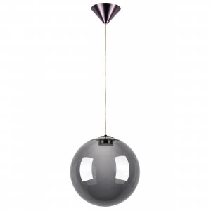Дымчатый подвесной светильник с плафоном шар 3Вт 3000К «Sferetta»