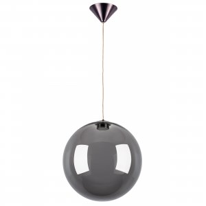 Дымчатый подвесной светильник с плафоном шар 28см 3Вт 3000К «Sferetta»