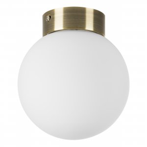 Накладной светильник шар Ø15см, бронзовое основание «Globo»
