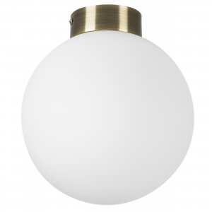 Накладной светильник шар Ø20см, бронзовое основание «Globo»
