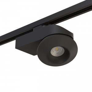 Чёрный однофазный трековый светильник 15Вт 4000К 60 градусов «Orbe»
