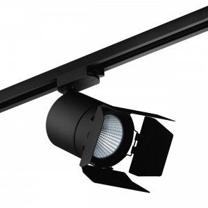 Однофазный чёрный трековый светильник 15Вт 4000К 30градусов «Canno»