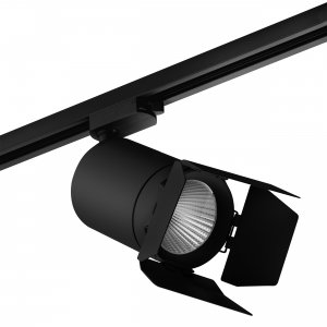 Однофазный чёрный трековый светильник 35Вт 3000К 45градусов «Canno»