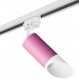 Трековый однофазный светильник, белый/розовый «Rullo»
