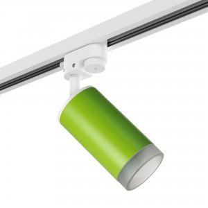 Бело-зелёный однофазный трековый светильник «Rullo»