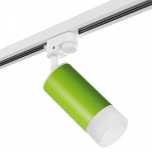 Трековый однофазный светильник, белый/зелёный «Rullo»