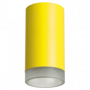 Жёлтый накладной потолочный светильник цилиндр «Rullo»