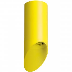 Накладной потолочный светильник срезанный цилиндр, жёлтый «Rullo»