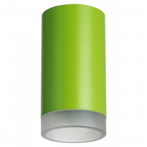 Зелёный накладной потолочный светильник цилиндр «Rullo»