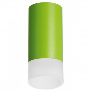 Накладной потолочный светильник цилиндр, зелёный «Rullo»