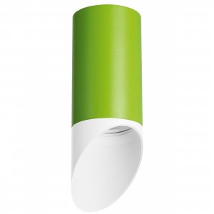 Зелёный накладной потолочный светильник цилиндр «Rullo»