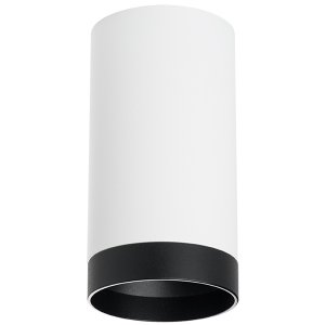 Накладной потолочный светильник цилиндр, белый/чёрный «Rullo»