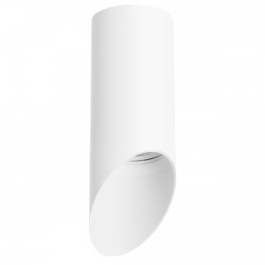 Белый накладной потолочный светильник срезанный цилиндр «Rullo»